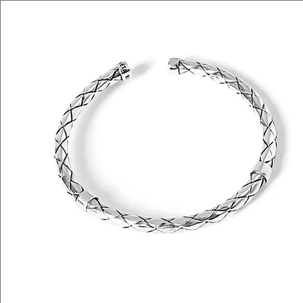 925 Screw Thread Pattern Bracelet - image 2